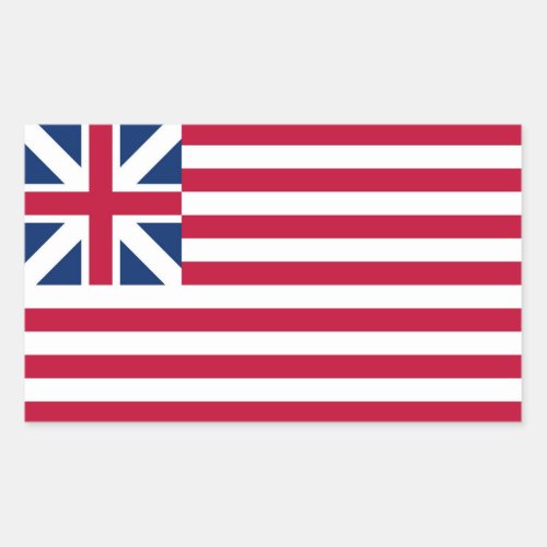 Grand Union 1st USA Flag of Colonies Rectangular Sticker