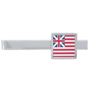 Grand Union, 1st USA Flag of Colonies Silver Finish Tie Bar