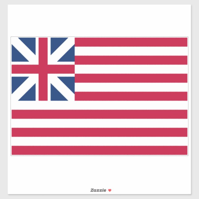 Grand Union, 1st USA Flag of Colonies Sticker (Sheet)