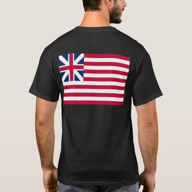 Grand Union, 1st USA Flag of Colonies T-Shirt (Back)