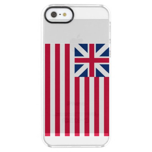 Grand Union 1st USA Flag of Colonies Clear iPhone SE55s Case
