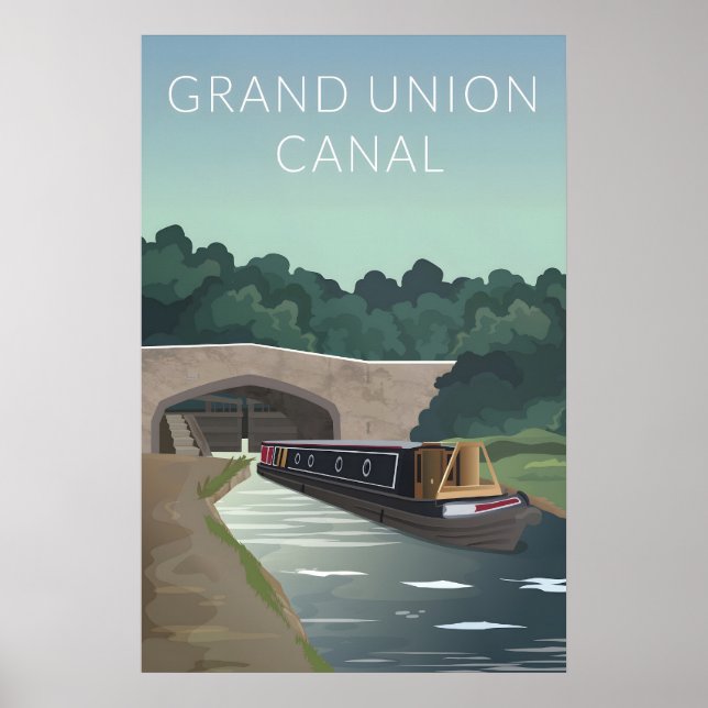 Grand Union Canal Travel Poster (Front)