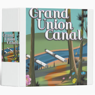 grand union canal travel poster 3 ring binder