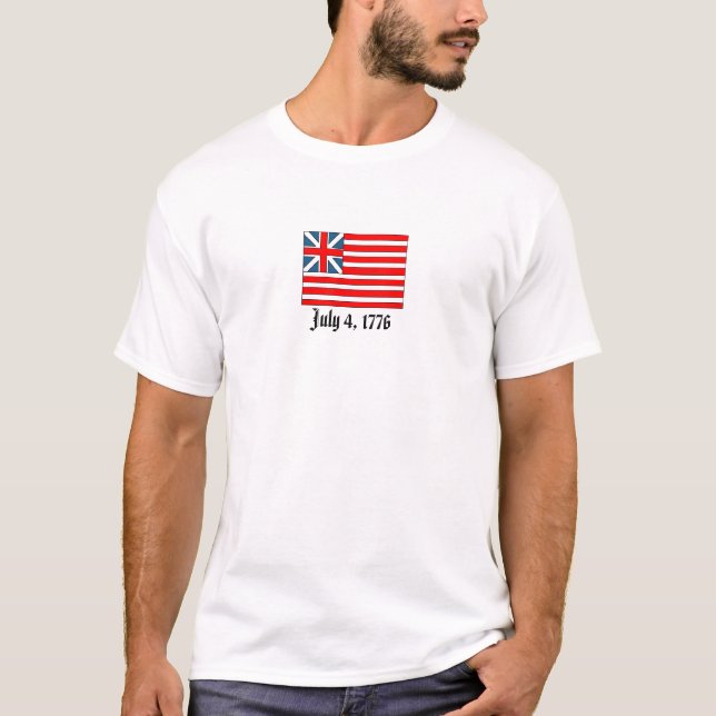 Grand Union Flag, July 4, 1776 T-Shirt (Front)