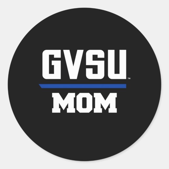Grand Valley Gvsu Lakers Mom Classic Round Sticker (Front)