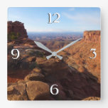 Grand View Point at Canyonlands National Park Square Wall Clock