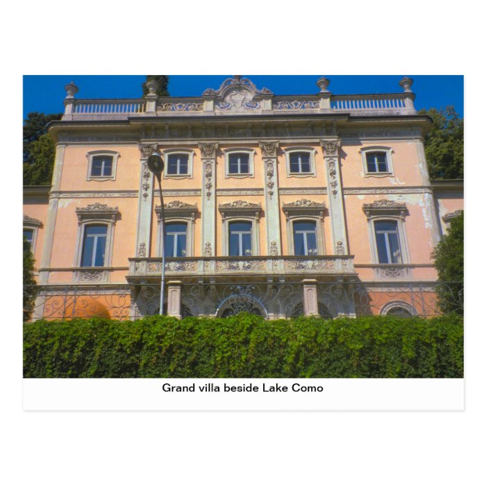 Grand villa beside Lake Como Post Cards