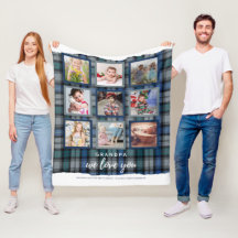 GRANDA PHOTO GIFTS - Photo Collage TARTAN  Fleece 