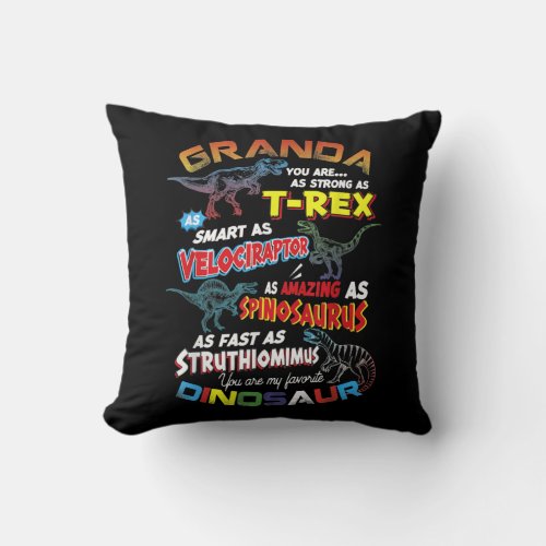 Granda You Are My Favorite Dinosaur Tee for Throw Pillow