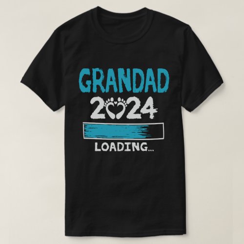 Grandad 2024 Loading New Grandfather Grandpa to be T_Shirt