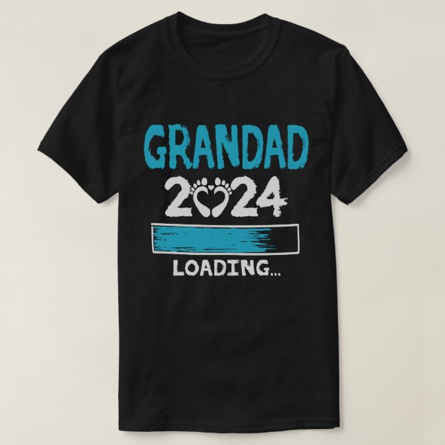 Grandad 2024 Loading New Grandfather Grandpa to be T-Shirt (Design Front)