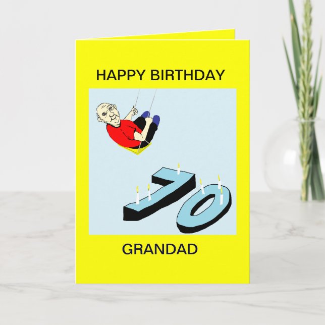 GRANDAD 70TH BIRTHDAY CARD (Front)