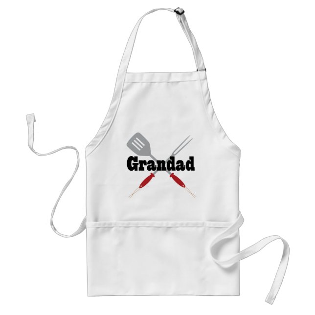 Grandad Barbeque Gift Adult Apron (Front)