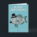 Grandad Birthday Fish Pun Joke Card<br><div class="desc">Send your fishing or fish mad Grandad this funny birthday card letting him know he's so-fish-ticated.</div>
