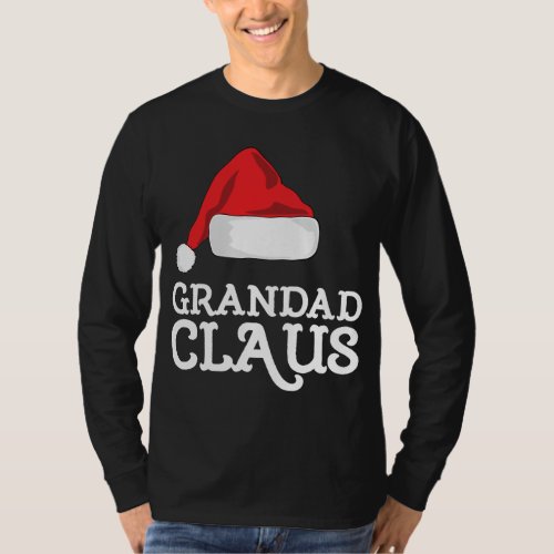 Grandad Claus Christmas Hat Family Matching Group  T_Shirt