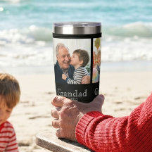 Grandad Est. Minimal White Bold Text 3 Photo