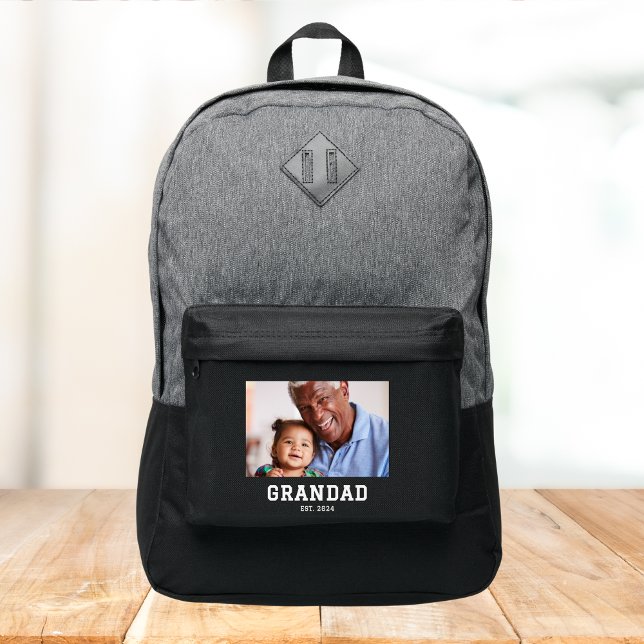Grandad Established Black Photo Port Authority® Backpack (Creator Uploaded)