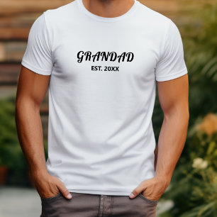 Grandad Established Bold Black Typography T-Shirt
