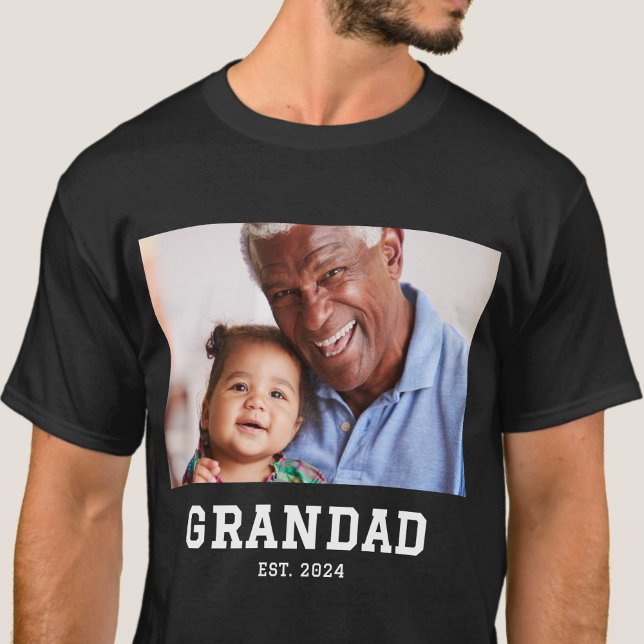 Grandad Established Bold Photo T-Shirt (Creator Uploaded)