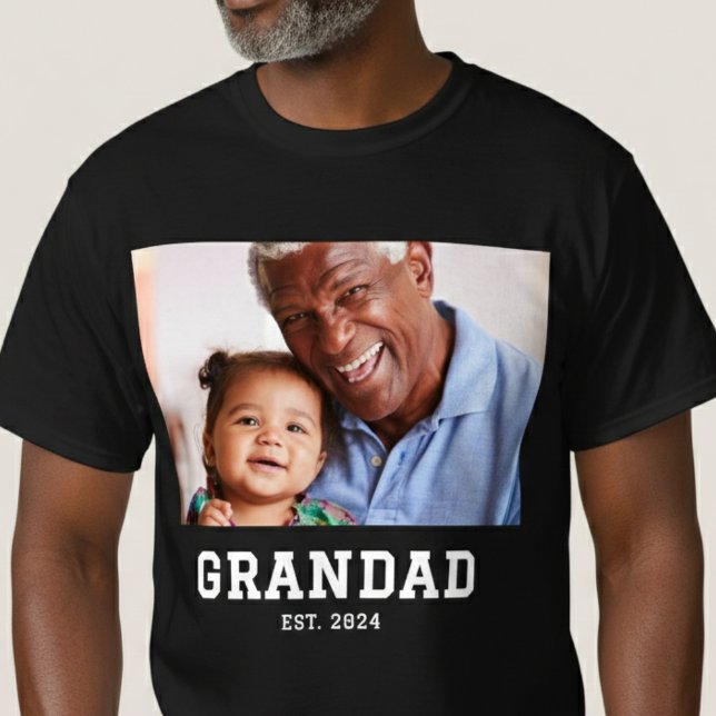 Grandad Established Bold Photo T-Shirt (Creator Uploaded)