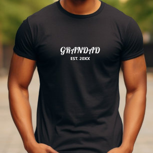 Grandad Established Bold White Typography T-Shirt