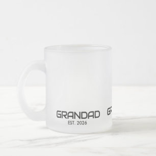 Grandad Established New Grandad Gift Frosted Glass Coffee Mug