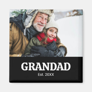 Grandad Established Photo Grandparents Day Magnet