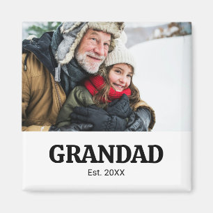 Grandad Established Photo Grandparents Day Magnet