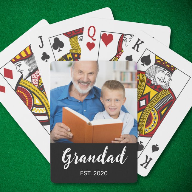 Grandad Established Script Photo Poker Cards (Creator Uploaded)
