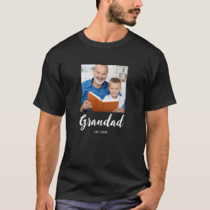 Grandad Established Script Photo T-Shirt