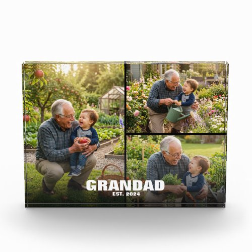 Grandad Family Memories Photo Display Acrylic Award