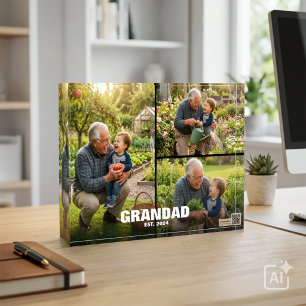 Grandad Family Memories Photo Display Acrylic Award