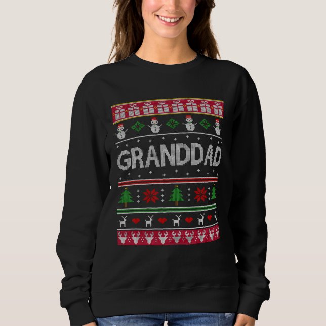 Grandad  for Christmas from Grandson Granddaughter Sweatshirt (Front)