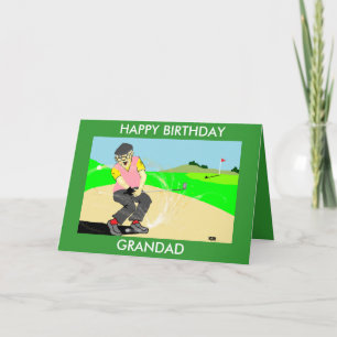 grandad  funny golfing birthday card