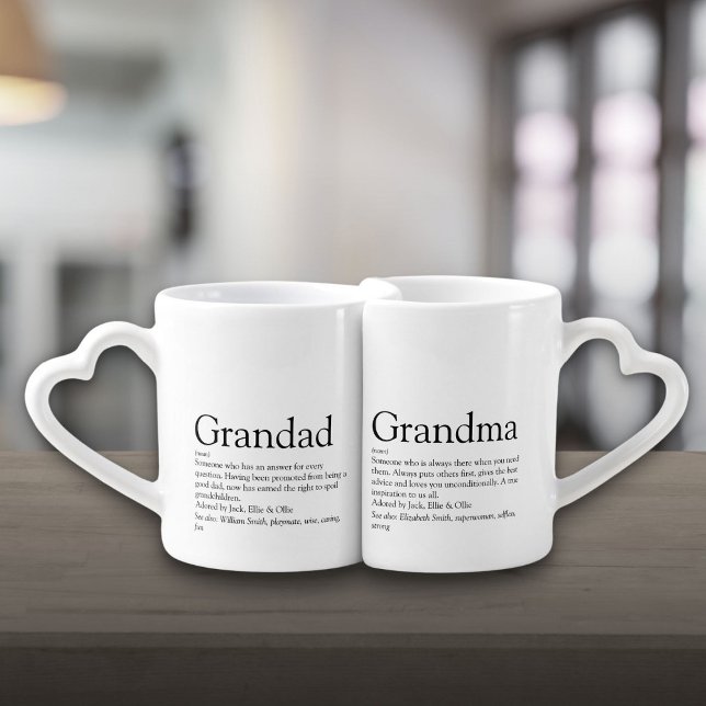 Grandad Grandma Definition Quote Coffee Mug Set (Grandad Grandma Definition Quote Coffee Mug Set)