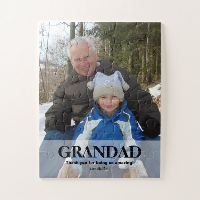 Grandad Happy Father's day Photo Jigsaw Puzzle (Vertical)