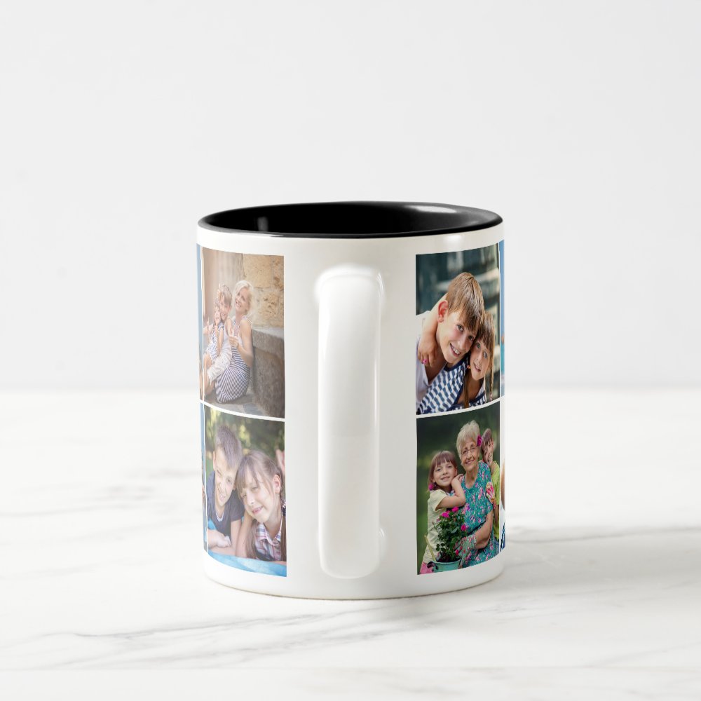 Disover Grandad Love You to the Moon & Back Photo Collage Two-Tone Coffee Mug