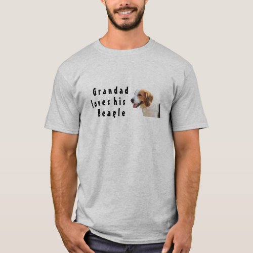 Grandad loves his Beagle T_Shirt