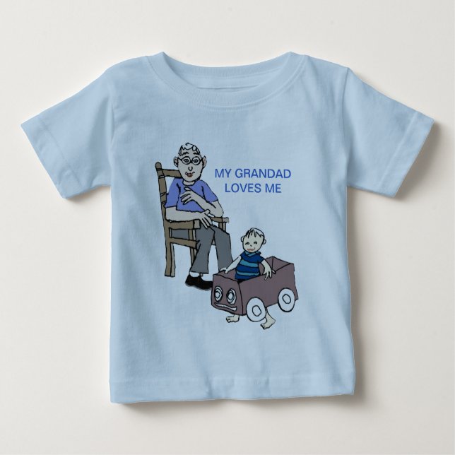 Grandad loves me baby T-Shirt (Front)
