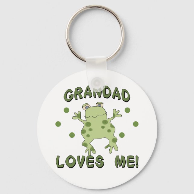 Grandad Loves Me Frog Keychain (Front)