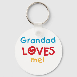 Grandad Loves Me T-shirts and Gifts Keychain