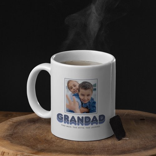 Grandad Man Myth Legend 2 Photo Collage Coffee Mug