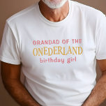 Grandad of the birthday girl Alice in Wonderland  T-Shirt<br><div class="desc">Alice in onederland 1st birthday</div>