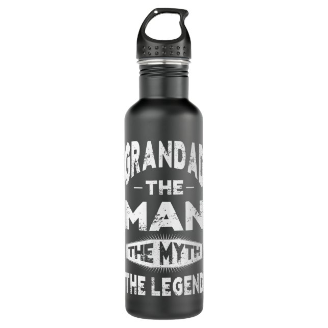 Grandad The Man The Myth The Legend Grandpa Gift M Stainless Steel Water Bottle (Front)