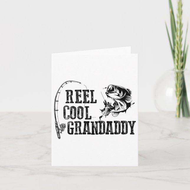 Grandaddy Fishing Reel Cool Grandaddy Funny Gift  Card (Front)