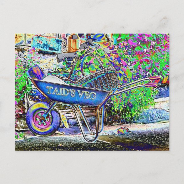 GRANDAD'S WHEELBARROW POSTCARD (Front)