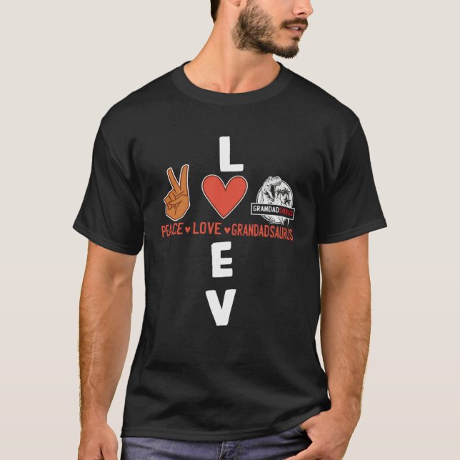 Grandadsaurus Dinosaur Rex Cute Grandad Grandpasau T-Shirt (Front)