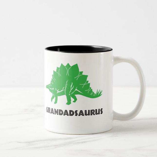 Grandadsaurus STEGOSAURUS dinosaur mug cup (Right)