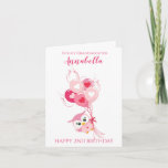 Grandaughter Second Birthday Cute Pink Owl Photo Card<br><div class="desc">Grandaughter Second Birthday Cute Pink Owl Photo Card</div>