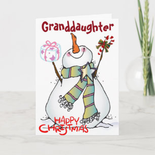 *GRANDAUGHTER* U MAKE EVERYONE HAPPY EVERYDAY HOLIDAY CARD